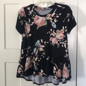 Floral Peplum Top